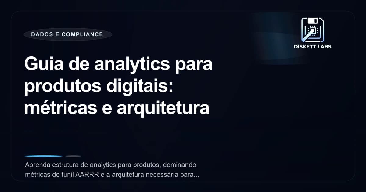 Guia de analytics para produtos digitais: métricas e arquitetura