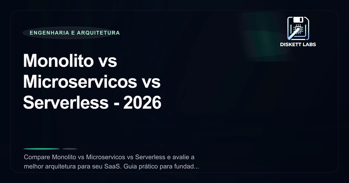 Monolito vs Microservicos vs Serverless - 2026