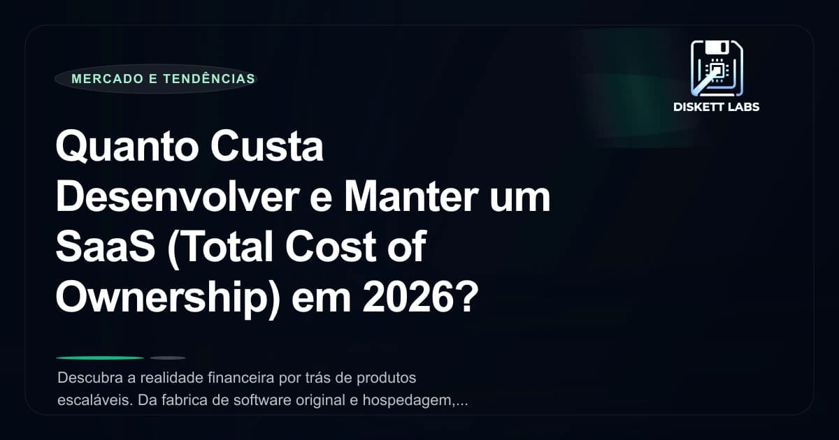 Quanto Custa Desenvolver e Manter um SaaS (Total Cost of Ownership) em 2026?