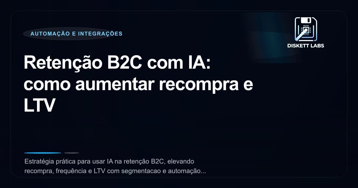 Retenção B2C com IA: como aumentar recompra e LTV