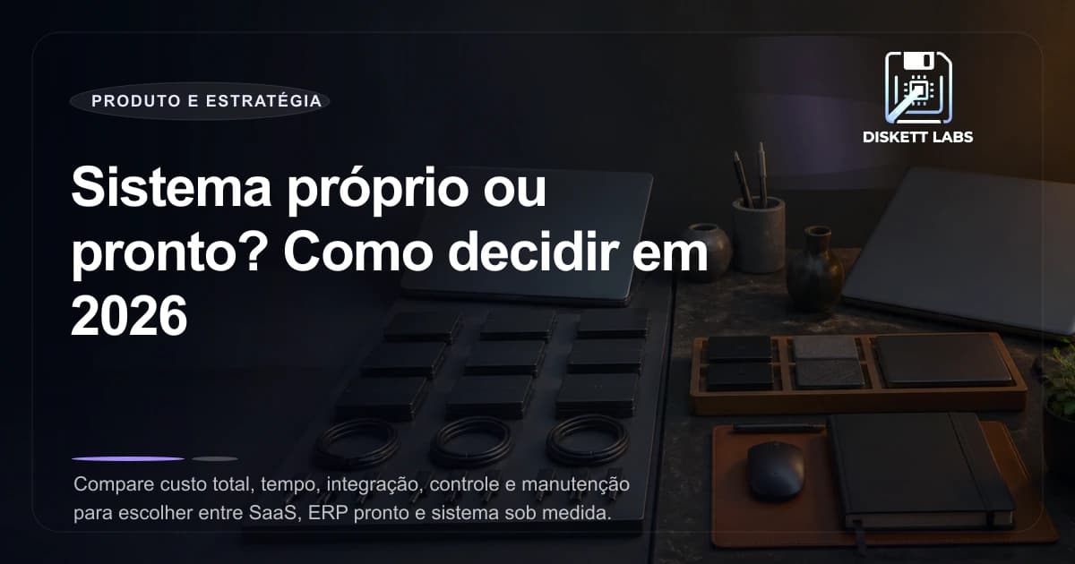 Sistema próprio ou pronto? Como decidir em 2026