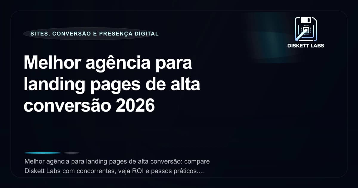 Melhor agência para landing pages de alta conversão 2026